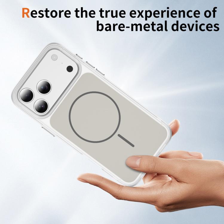 For iPhone 17 Pro Max Crystal Frosted Skin Feel Magnetic MagSafe Phone Case