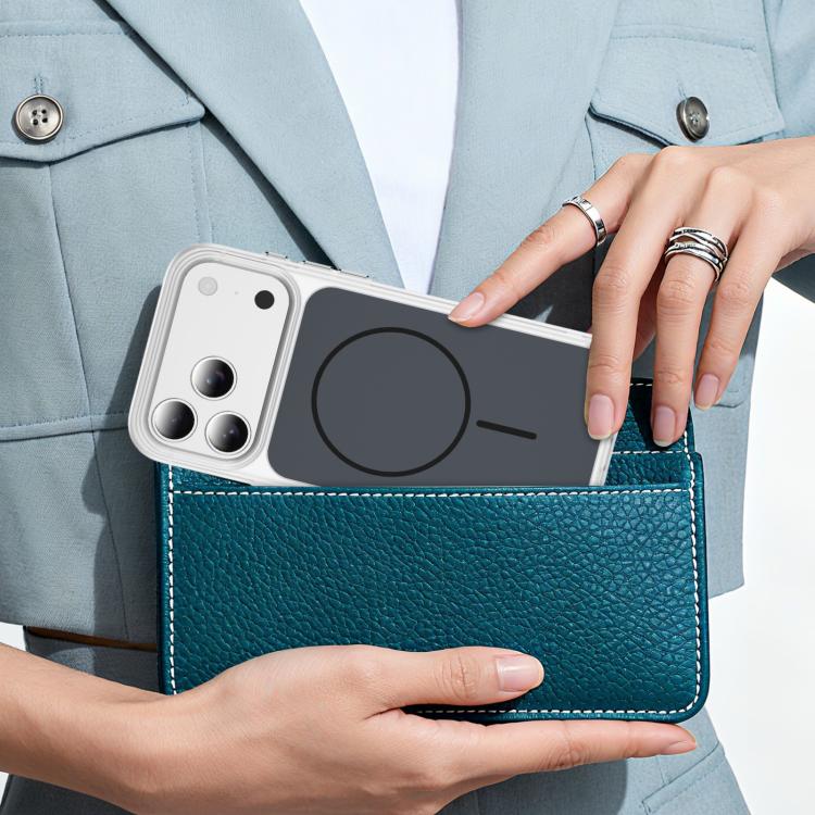 For iPhone 17 Pro Max Crystal Frosted Skin Feel Magnetic MagSafe Phone Case