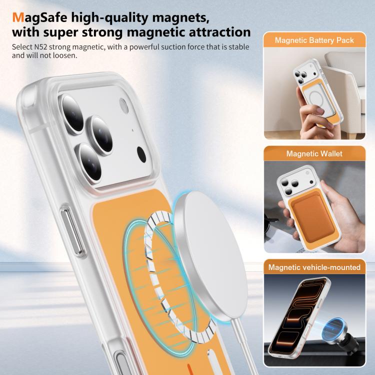 For iPhone 17 Pro Crystal Frosted Skin Feel Magnetic MagSafe Phone Case