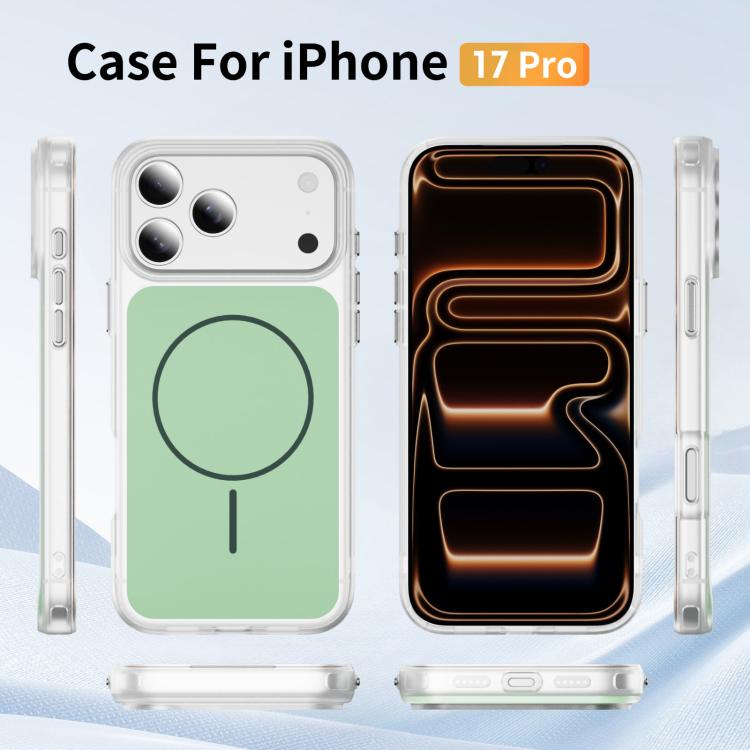 For iPhone 17 Pro Crystal Frosted Skin Feel Magnetic MagSafe Phone Case