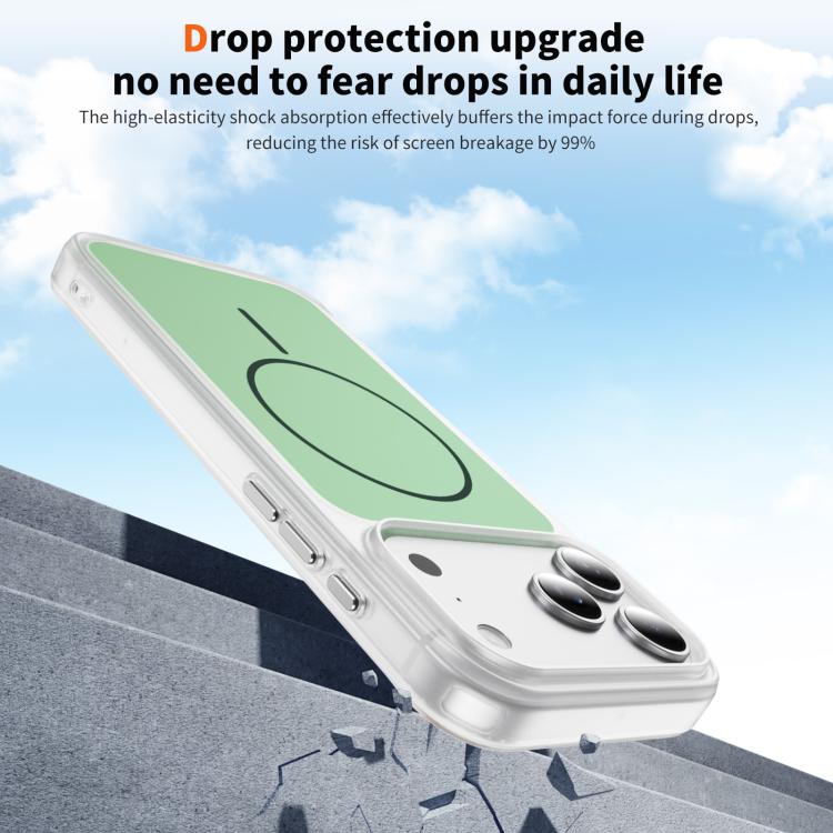 For iPhone 17 Pro Crystal Frosted Skin Feel Magnetic MagSafe Phone Case