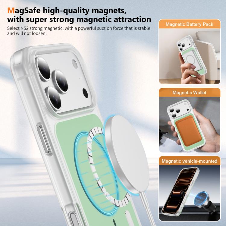 For iPhone 17 Pro Crystal Frosted Skin Feel Magnetic MagSafe Phone Case