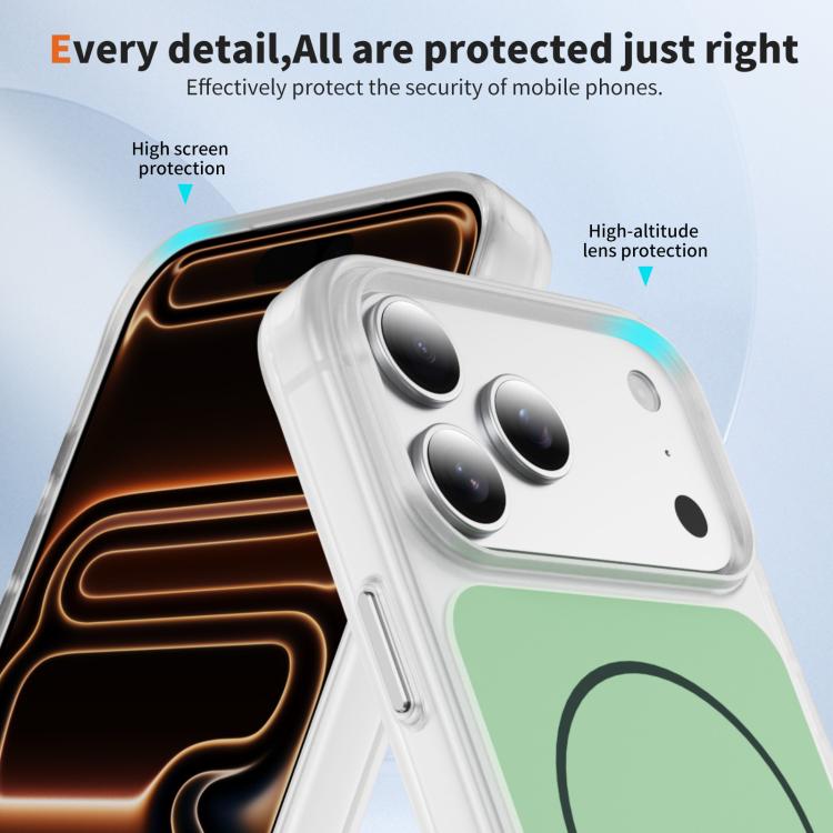 For iPhone 17 Pro Crystal Frosted Skin Feel Magnetic MagSafe Phone Case