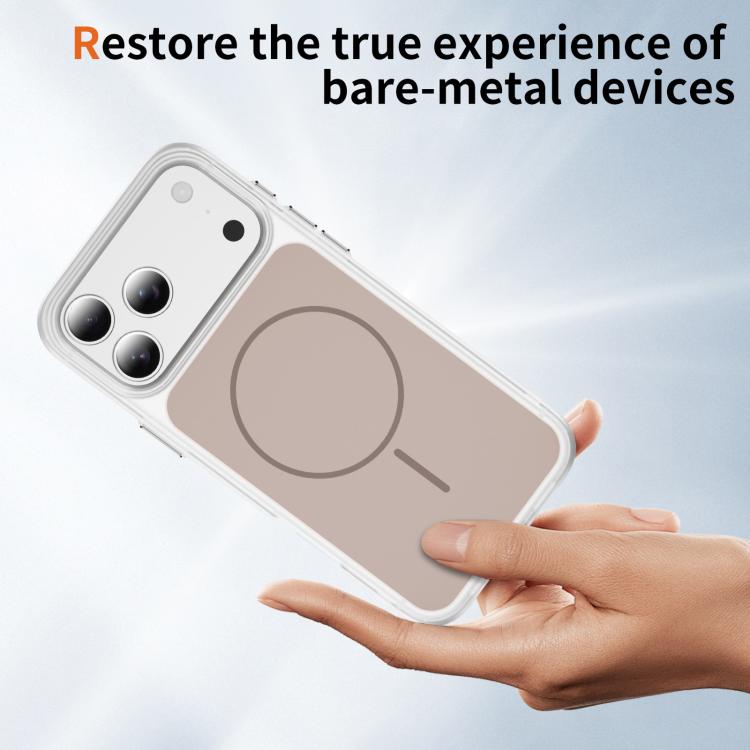 For iPhone 17 Pro Crystal Frosted Skin Feel Magnetic MagSafe Phone Case