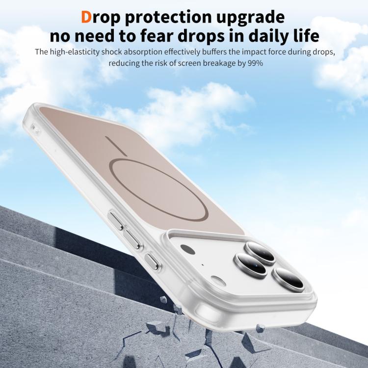 For iPhone 17 Pro Crystal Frosted Skin Feel Magnetic MagSafe Phone Case