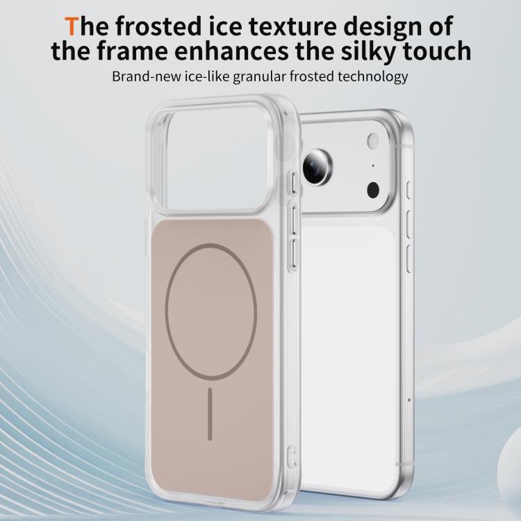 For iPhone 17 Pro Crystal Frosted Skin Feel Magnetic MagSafe Phone Case