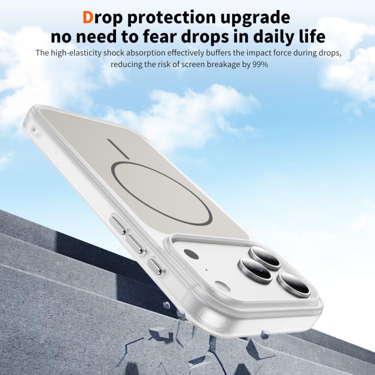 For iPhone 17 Pro Crystal Frosted Skin Feel Magnetic MagSafe Phone Case