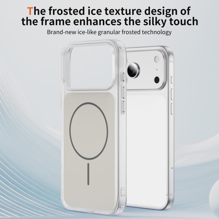 For iPhone 17 Pro Crystal Frosted Skin Feel Magnetic MagSafe Phone Case