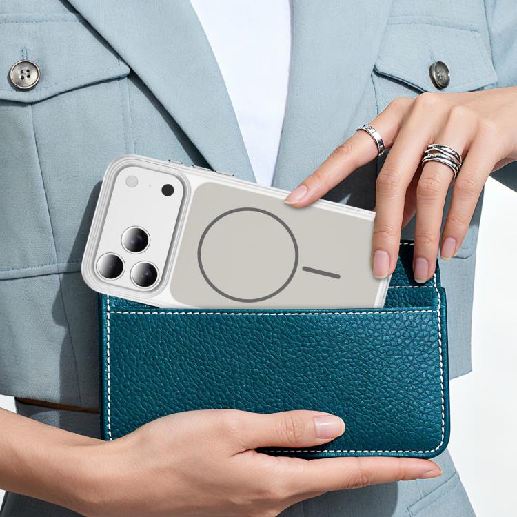 For iPhone 17 Pro Crystal Frosted Skin Feel Magnetic MagSafe Phone Case