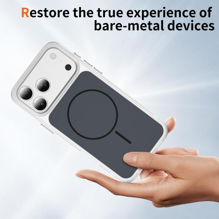 For iPhone 17 Pro Crystal Frosted Skin Feel Magnetic MagSafe Phone Case
