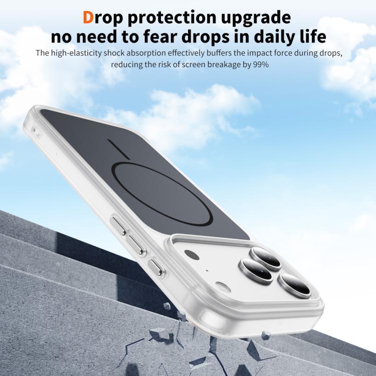 For iPhone 17 Pro Crystal Frosted Skin Feel Magnetic MagSafe Phone Case