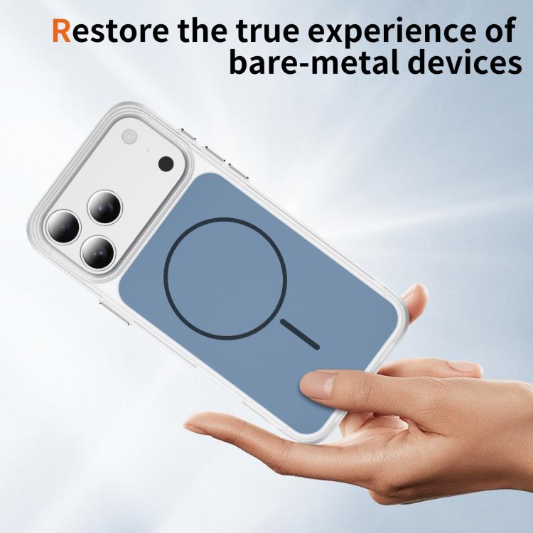 For iPhone 17 Pro Crystal Frosted Skin Feel Magnetic MagSafe Phone Case