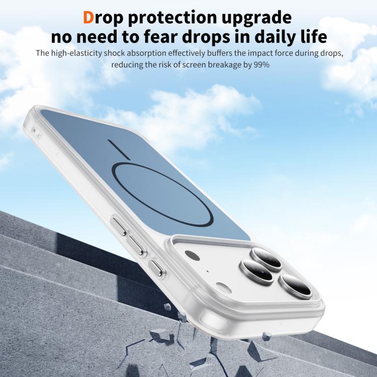 For iPhone 17 Pro Crystal Frosted Skin Feel Magnetic MagSafe Phone Case
