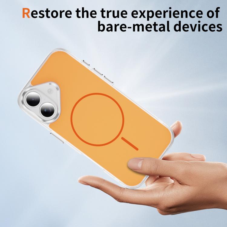 For iPhone 17 Crystal Frosted Skin Feel Magnetic MagSafe Phone Case