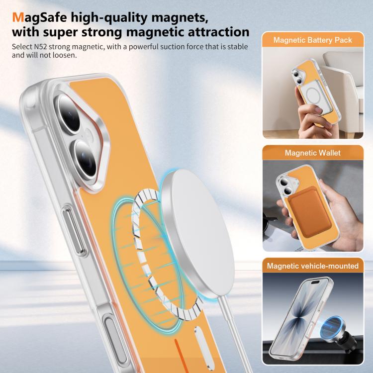 For iPhone 17 Crystal Frosted Skin Feel Magnetic MagSafe Phone Case