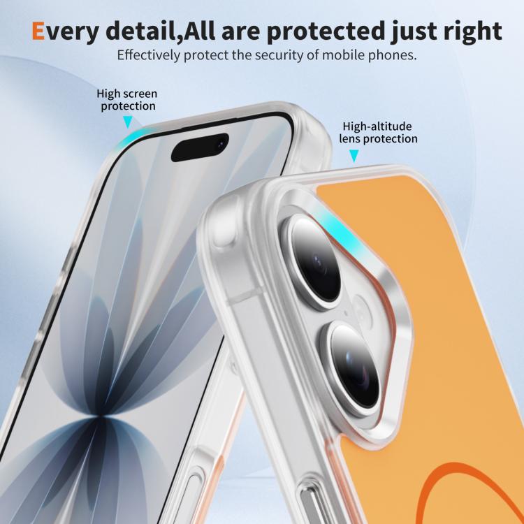 For iPhone 17 Crystal Frosted Skin Feel Magnetic MagSafe Phone Case