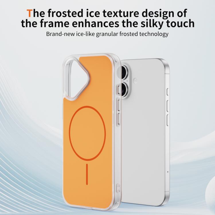 For iPhone 17 Crystal Frosted Skin Feel Magnetic MagSafe Phone Case