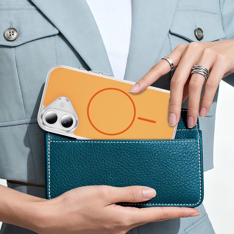 For iPhone 17 Crystal Frosted Skin Feel Magnetic MagSafe Phone Case