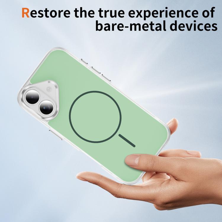 For iPhone 17 Crystal Frosted Skin Feel Magnetic MagSafe Phone Case