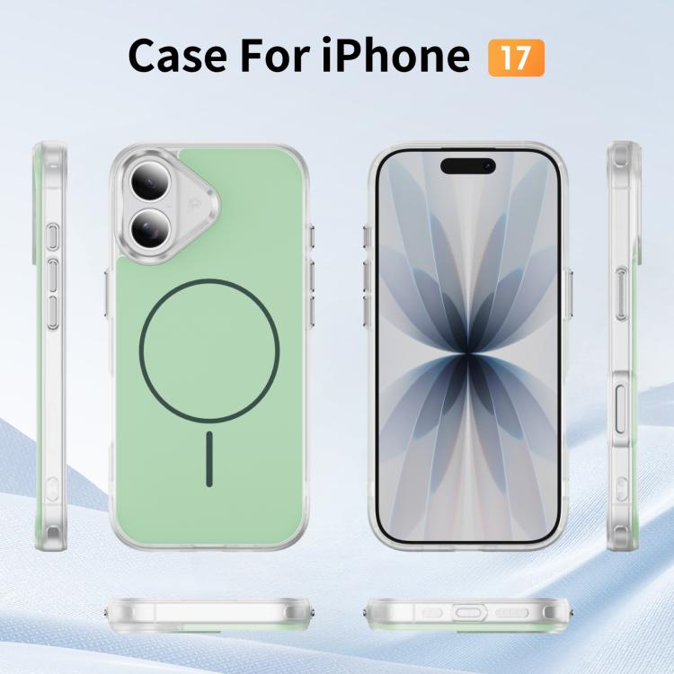 For iPhone 17 Crystal Frosted Skin Feel Magnetic MagSafe Phone Case