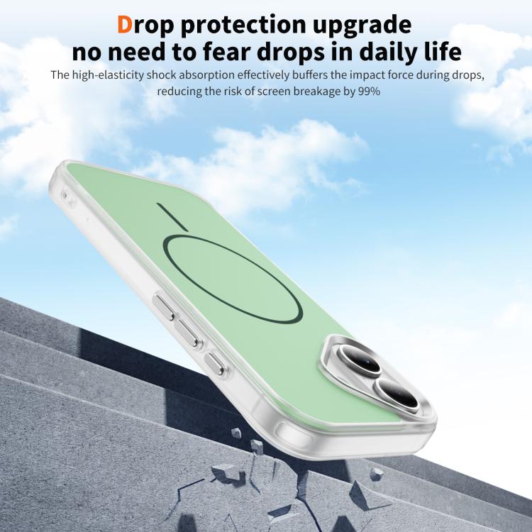 For iPhone 17 Crystal Frosted Skin Feel Magnetic MagSafe Phone Case