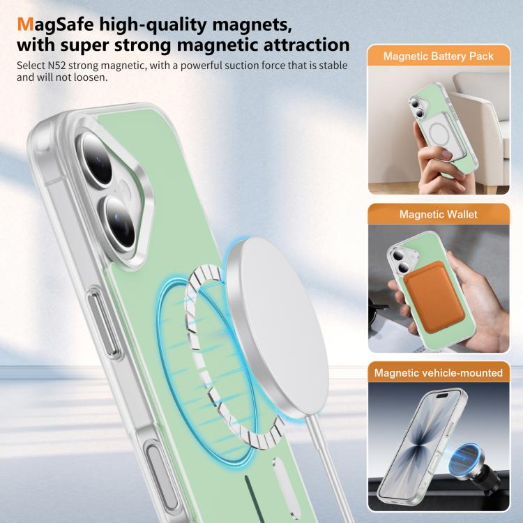For iPhone 17 Crystal Frosted Skin Feel Magnetic MagSafe Phone Case