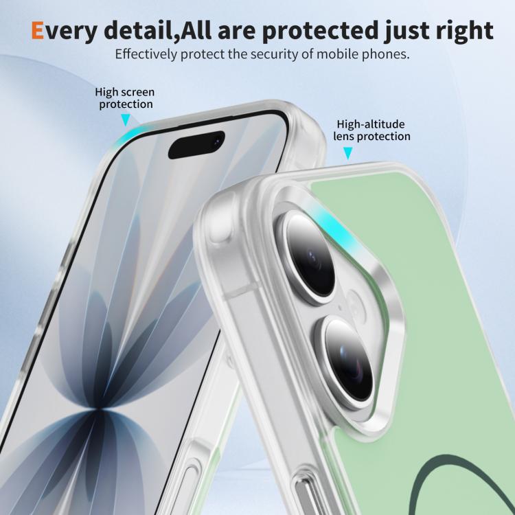 For iPhone 17 Crystal Frosted Skin Feel Magnetic MagSafe Phone Case