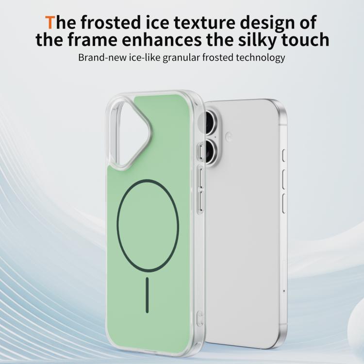 For iPhone 17 Crystal Frosted Skin Feel Magnetic MagSafe Phone Case