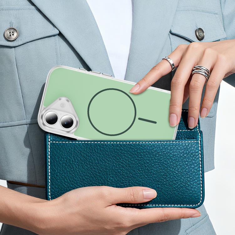 For iPhone 17 Crystal Frosted Skin Feel Magnetic MagSafe Phone Case