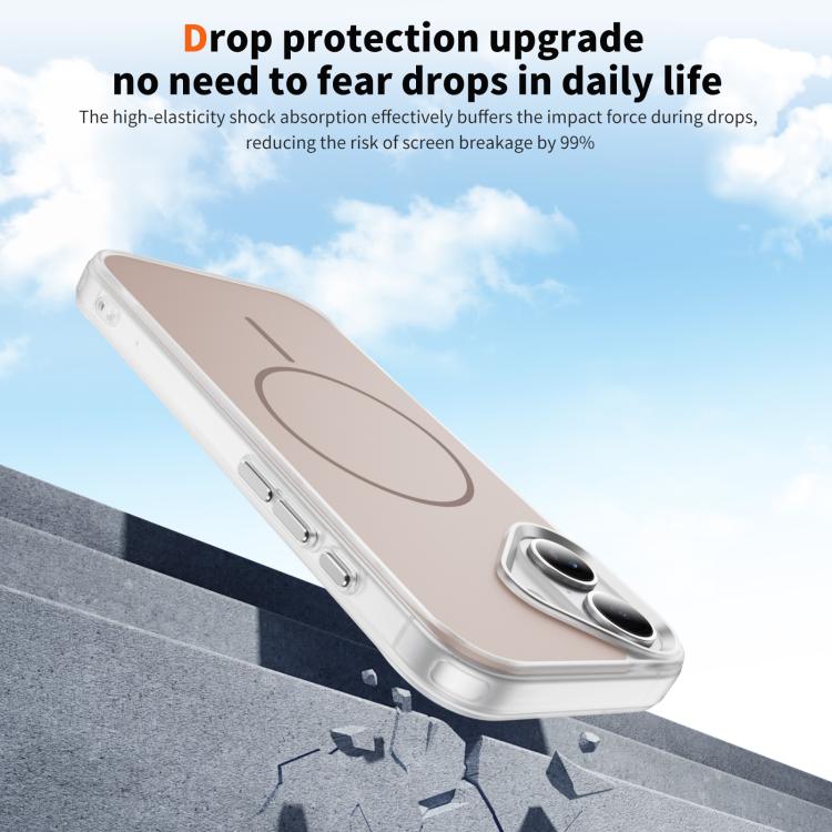For iPhone 17 Crystal Frosted Skin Feel Magnetic MagSafe Phone Case