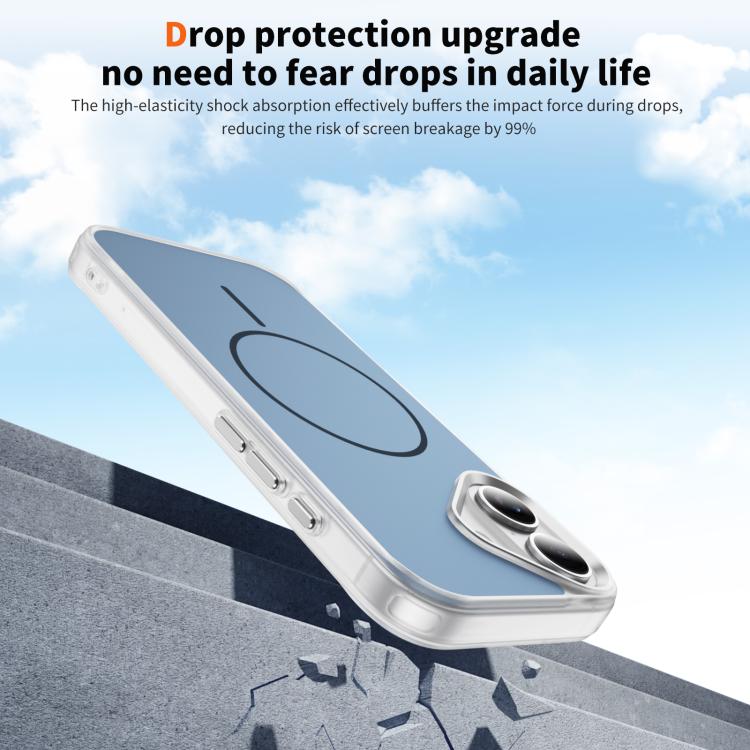 For iPhone 17 Crystal Frosted Skin Feel Magnetic MagSafe Phone Case