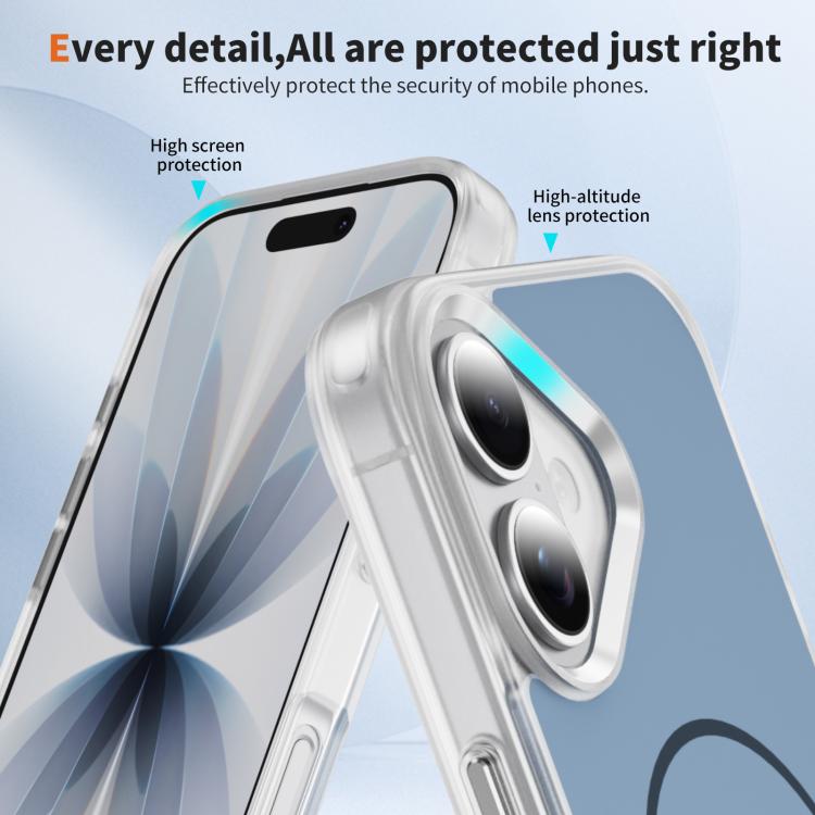 For iPhone 17 Crystal Frosted Skin Feel Magnetic MagSafe Phone Case