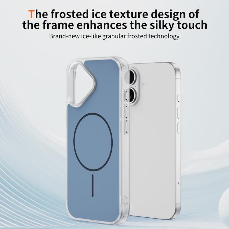 For iPhone 17 Crystal Frosted Skin Feel Magnetic MagSafe Phone Case