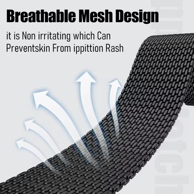 20mm Coarse Mesh Milanese Loop Magnetic Stainless Steel Watch Band