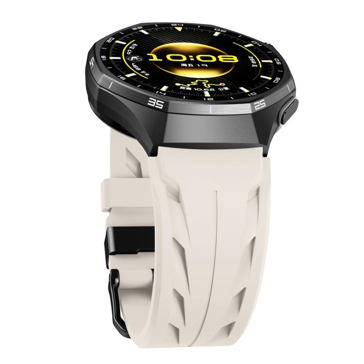 22mm Black Pin Buckle Silicone Watch Band