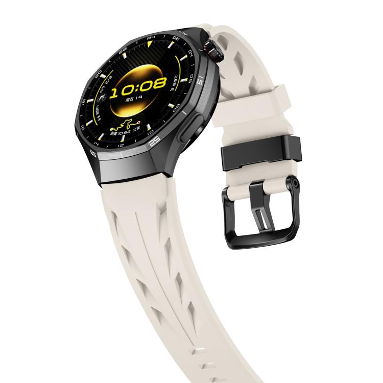 22mm Black Pin Buckle Silicone Watch Band