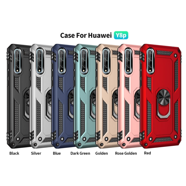 For Huawei Y8p Shockproof TPU + PC Protective Case with 360 Degree Rotating Holder