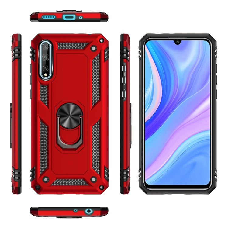 For Huawei Y8p Shockproof TPU + PC Protective Case with 360 Degree Rotating Holder
