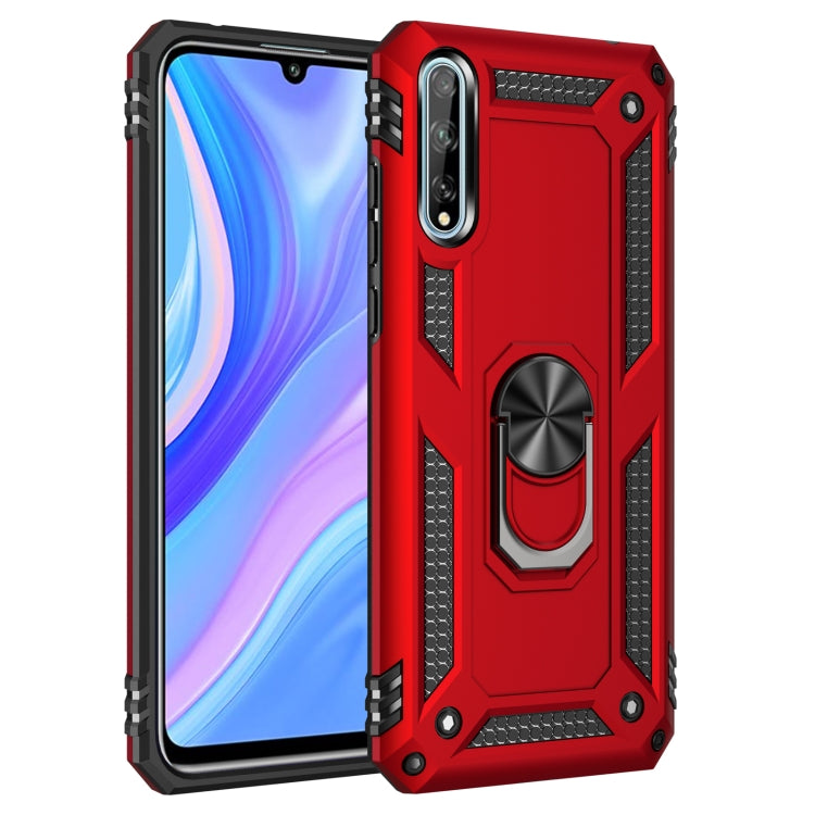 For Huawei Y8p Shockproof TPU + PC Protective Case with 360 Degree Rotating Holder
