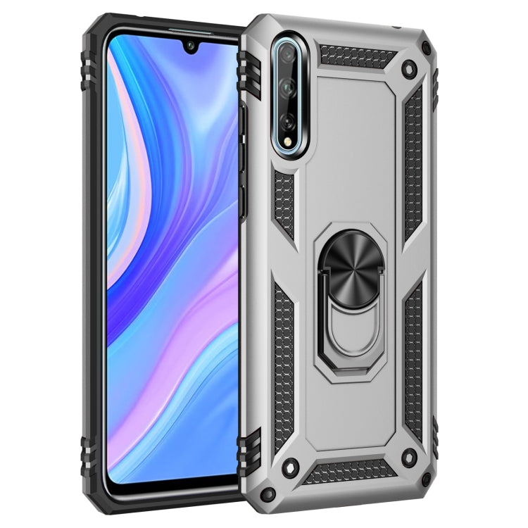 For Huawei Y8p Shockproof TPU + PC Protective Case with 360 Degree Rotating Holder