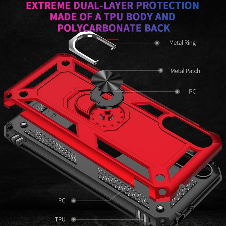For Huawei Y8p Shockproof TPU + PC Protective Case with 360 Degree Rotating Holder