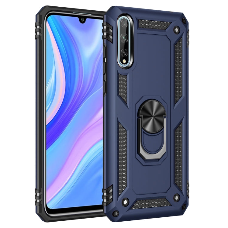 For Huawei Y8p Shockproof TPU + PC Protective Case with 360 Degree Rotating Holder