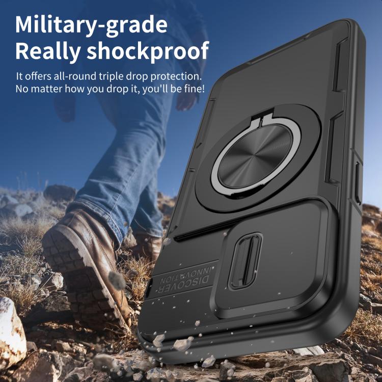 For iPhone 15 Pro Max Camshield Rotation Holder MagSafe Phone Case