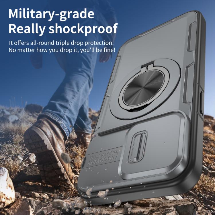 For iPhone 15 Pro Max Camshield Rotation Holder MagSafe Phone Case