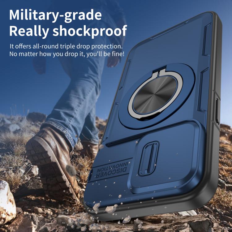 For iPhone 15 Pro Max Camshield Rotation Holder MagSafe Phone Case