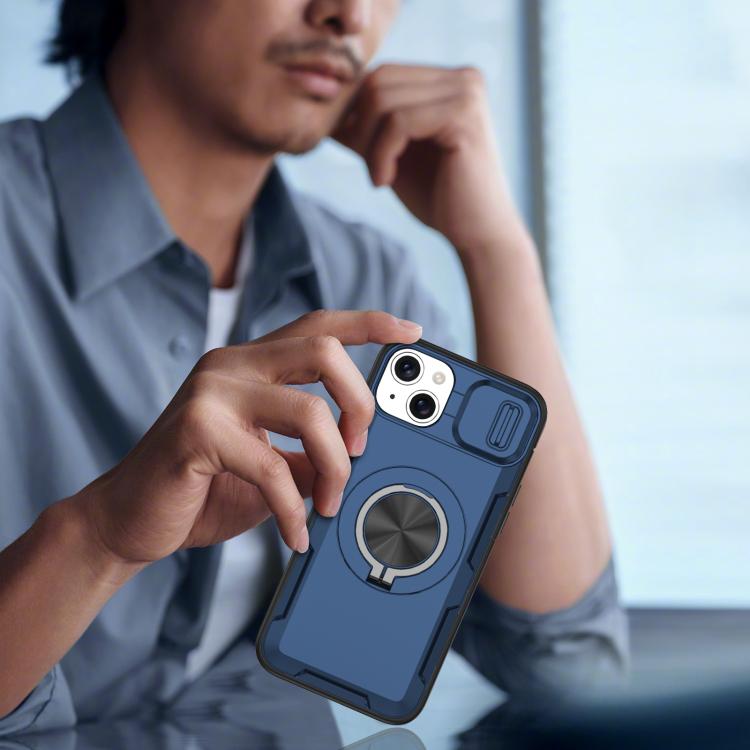 For iPhone 15 Camshield Rotation Holder MagSafe Phone Case