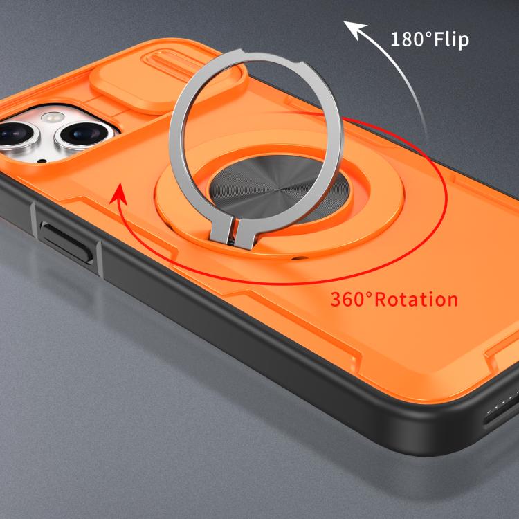 For iPhone 14 / 13 Camshield Rotation Holder MagSafe Phone Case