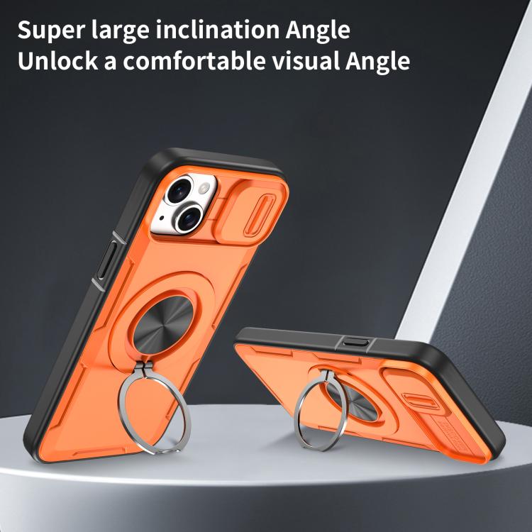 For iPhone 14 / 13 Camshield Rotation Holder MagSafe Phone Case