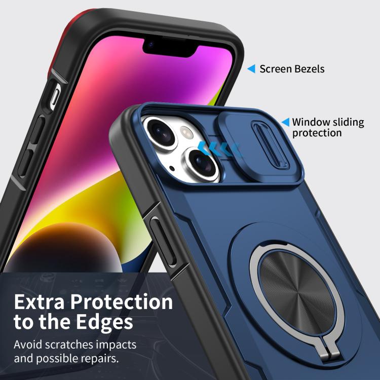 For iPhone 14 / 13 Camshield Rotation Holder MagSafe Phone Case
