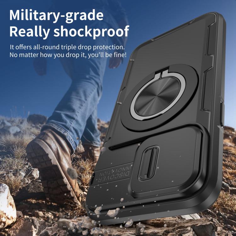 For iPhone 14 Pro Max Camshield Rotation Holder MagSafe Phone Case